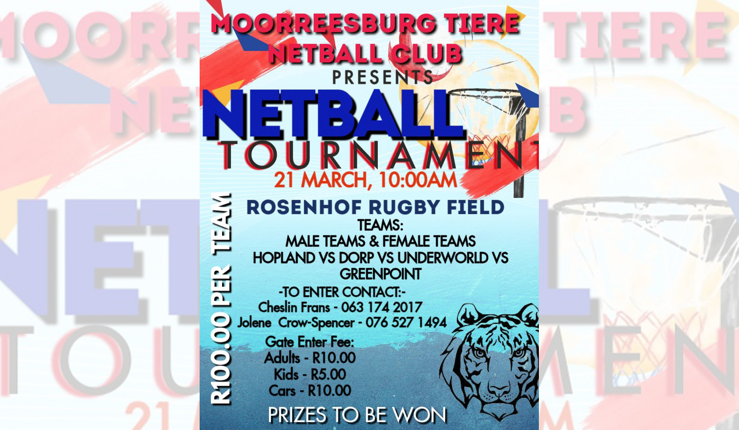 Moorreesburg Tiere Netbaltoernooi