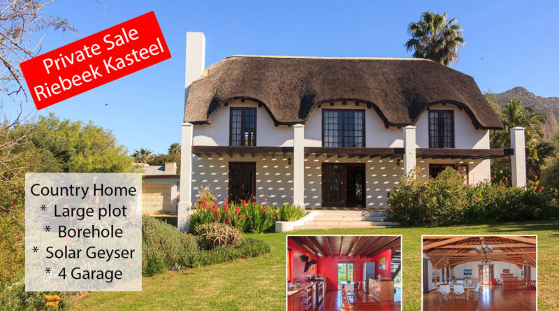 Private Sale: Country home in sought after Riebeek Kasteel