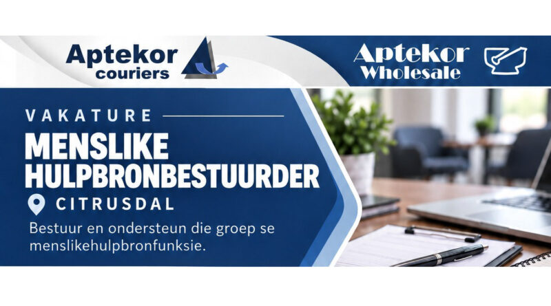 Vakature: Menslikehulpbronbestuurder